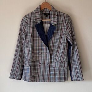 Current Air Multicolor Plaid Blazer